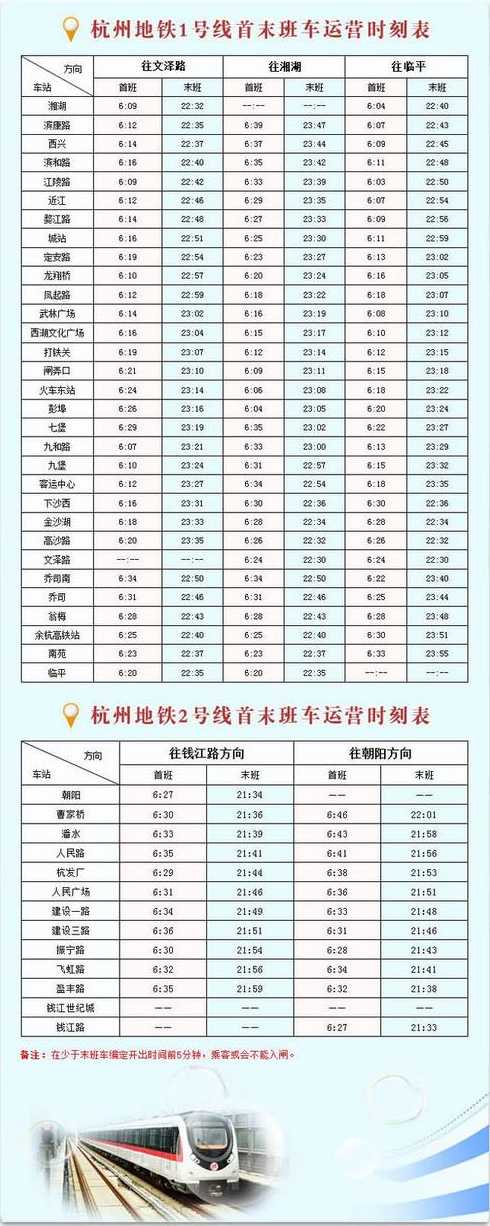 杭州地铁时间最新更新信息汇总