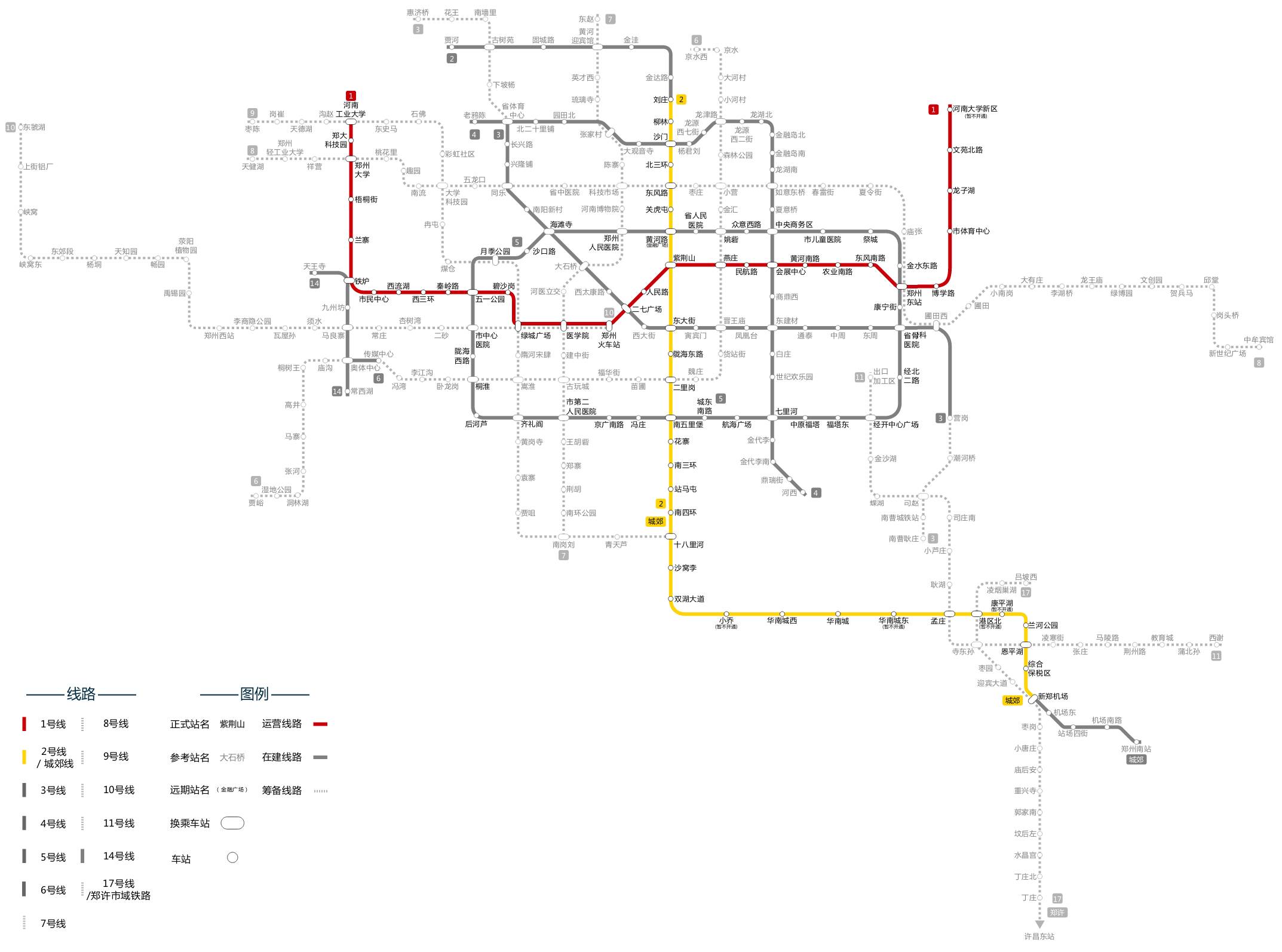 郑州最新地铁规划概览